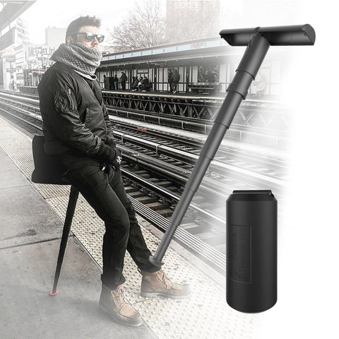Portable travel queuing telescopic stool