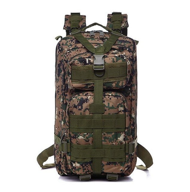 25L 3P Military Camouflage Tactical Backpack | Multiple Zippered Compartment