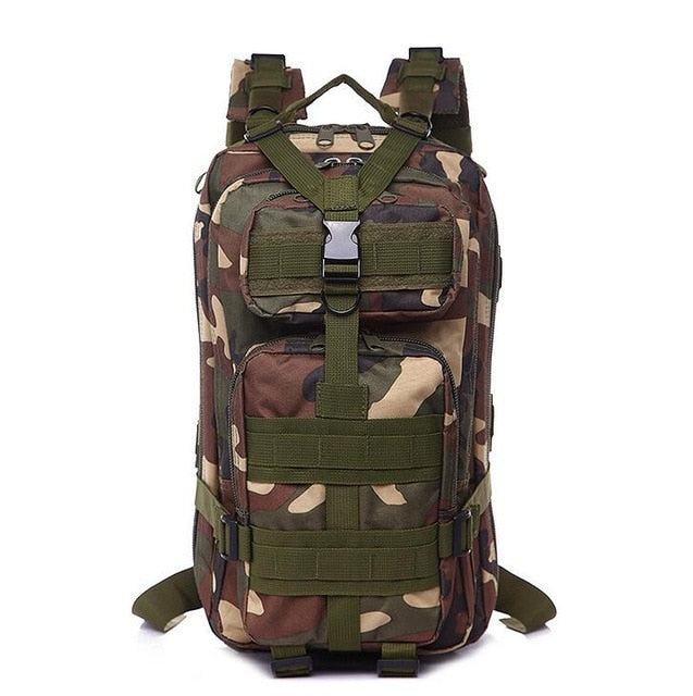 25L 3P Military Camouflage Tactical Backpack | Multiple Zippered Compartment