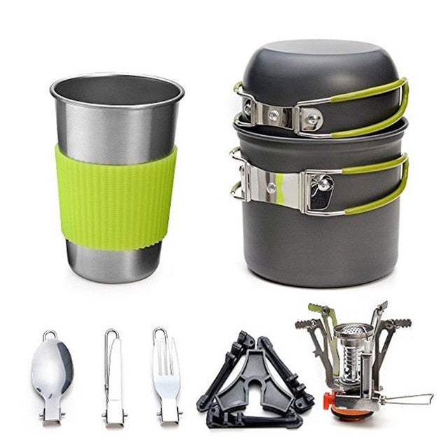 Outdoor Portable Camping Hiking Cookware Set
