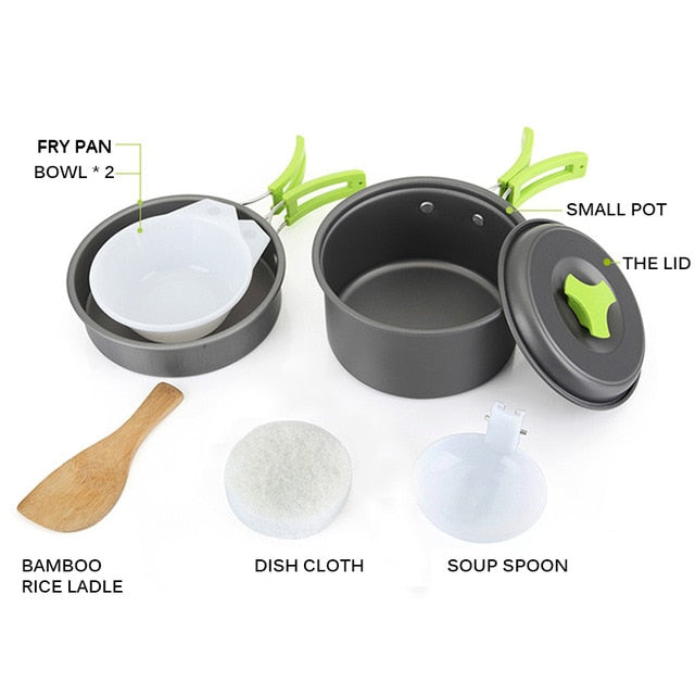 Outdoor Portable Camping Hiking Cookware Set