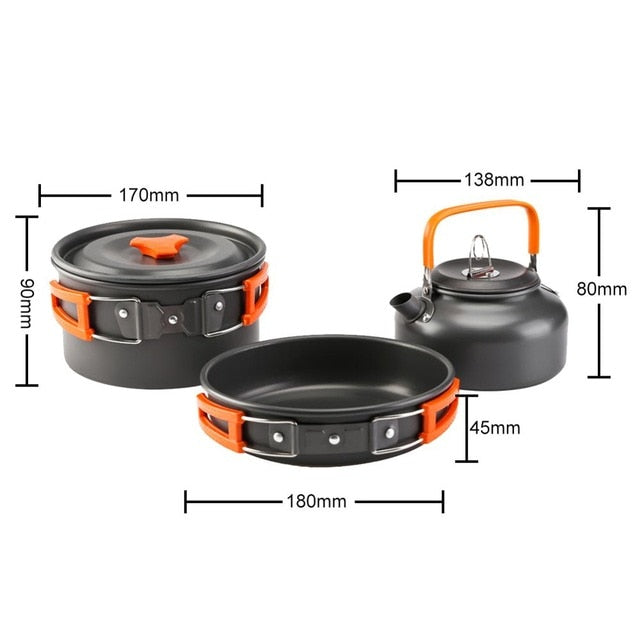 High Temperature Resistance Ultra light Camping Cookware Kit