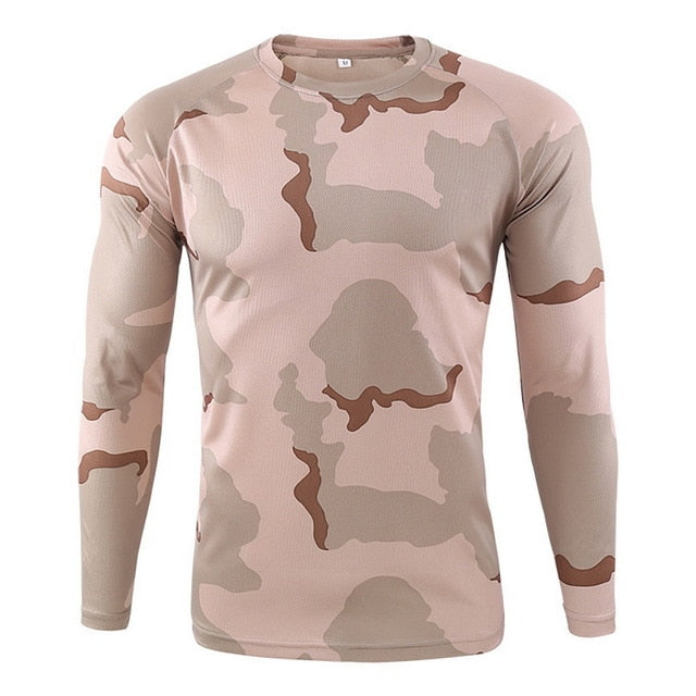 Military Camouflage Long Sleeve T-shirt for Men