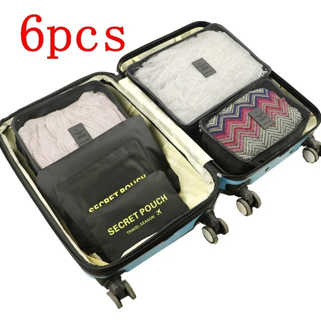 8 pieces Waterproof Travel Bags | Clothes Luggage Organizer