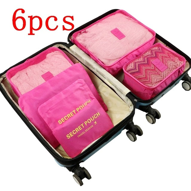 8 pieces Waterproof Travel Bags | Clothes Luggage Organizer