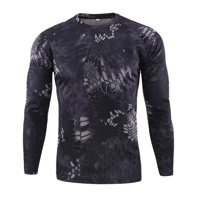 Military Camouflage Long Sleeve T-shirt for Men