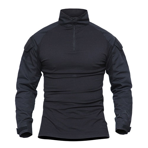 TACVASEN Long Sleeve Tactical T Shirt for Men | Camouflage Khaki Shirts