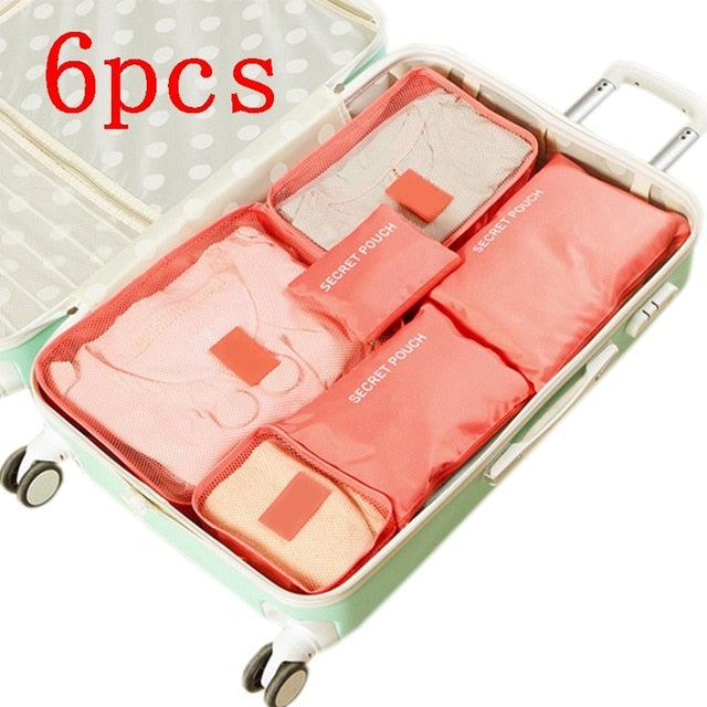 8 pieces Waterproof Travel Bags | Clothes Luggage Organizer