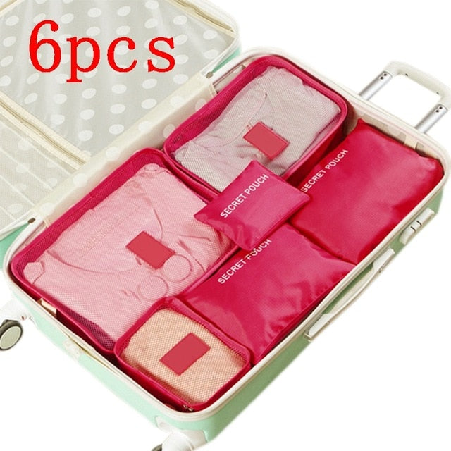 8 pieces Waterproof Travel Bags | Clothes Luggage Organizer