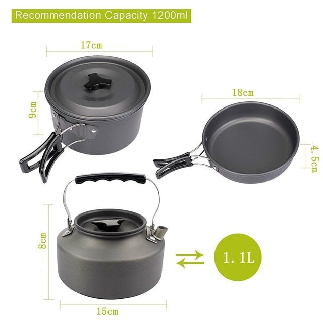 High Temperature Resistance Ultra light Camping Cookware Kit