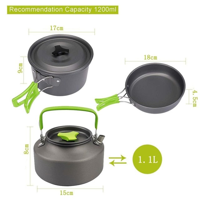 High Temperature Resistance Ultra light Camping Cookware Kit