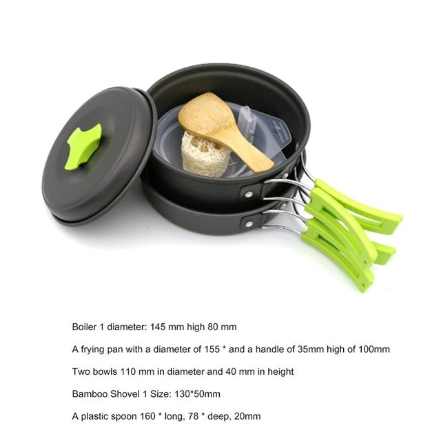 High Temperature Resistance Ultra light Camping Cookware Kit