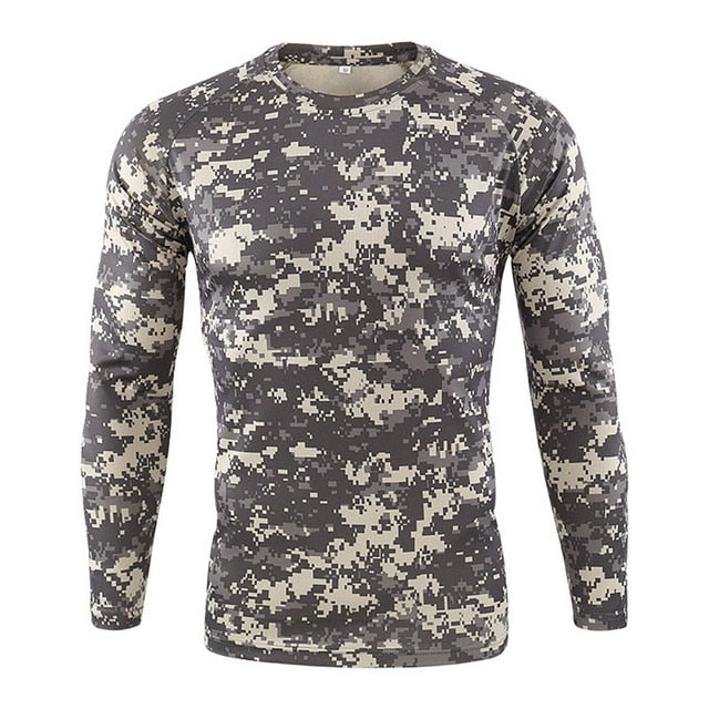 Military Camouflage Long Sleeve T-shirt for Men