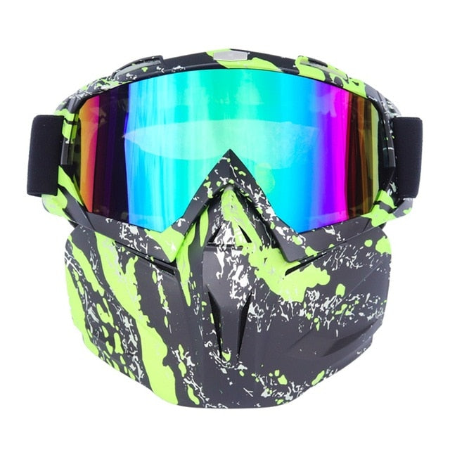 Snowboard Mask with Detachable Winter Ski Goggles
