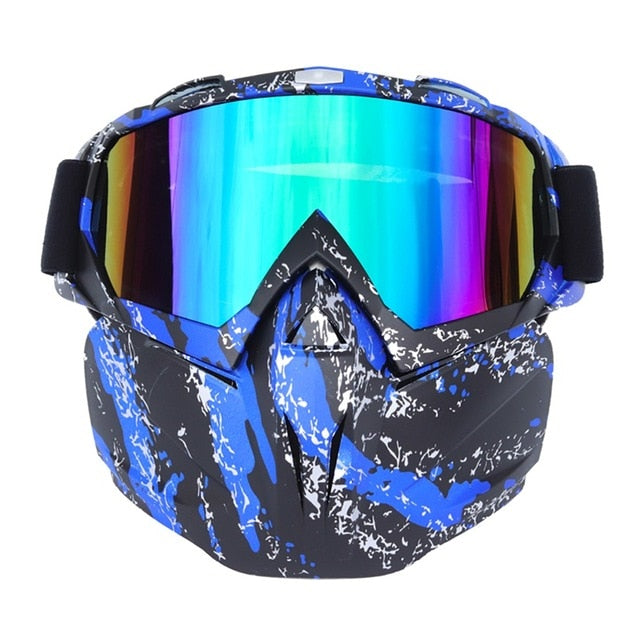 Snowboard Mask with Detachable Winter Ski Goggles