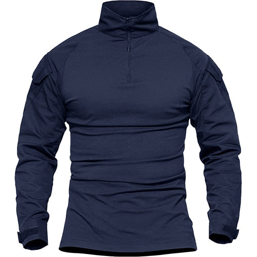 TACVASEN Long Sleeve Tactical T Shirt for Men | Camouflage Khaki Shirts