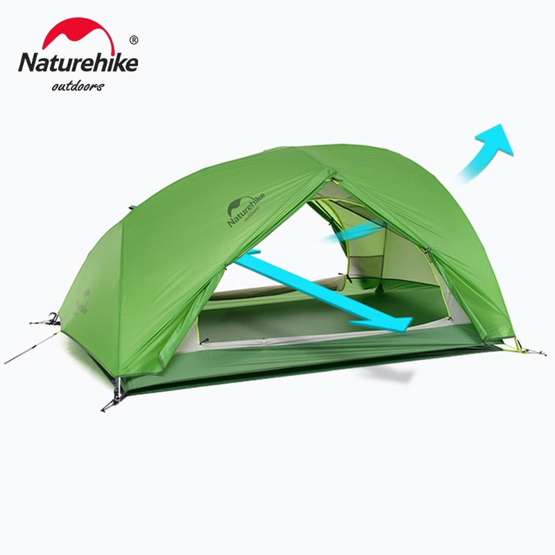 Naturehike yıldız nehir 2 çadır 2 kişi Ultralight su geçirmez kamp çadırı çift katmanlı 4 mevsim çadır açık seyahat yürüyüş çadırı