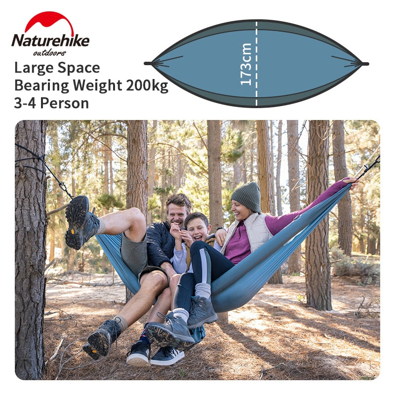 NatureHike Loiding weight 200KG 2 Person Ultralight Inflatable Camping Hammock Tent 210T Nylon Outdoor Camping Hunting Hammock