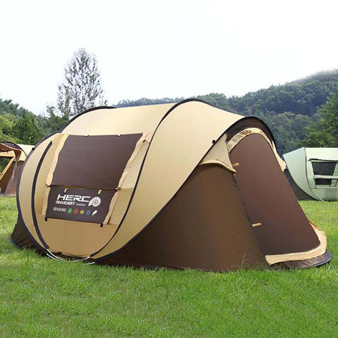 2023 New Arrival 3-4 Person Ulttralarge Automatic Windproof Pop Up Fast Opening Camping Large Gazebo Beach Tent