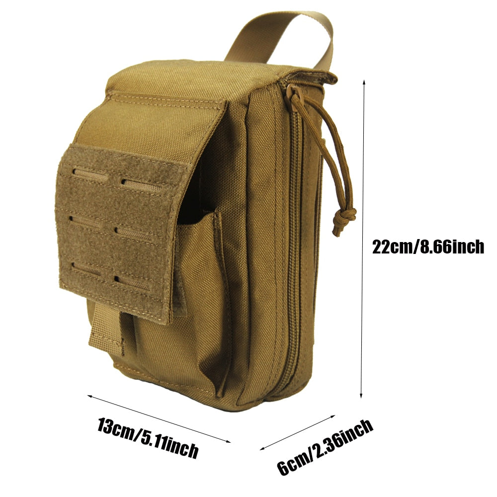 Tactical Molle First Aid Kit Survival Bag 1000D Nylon Emergency Pouch Military Outdoor Travel Waist Pack Camping Lifesaving Case