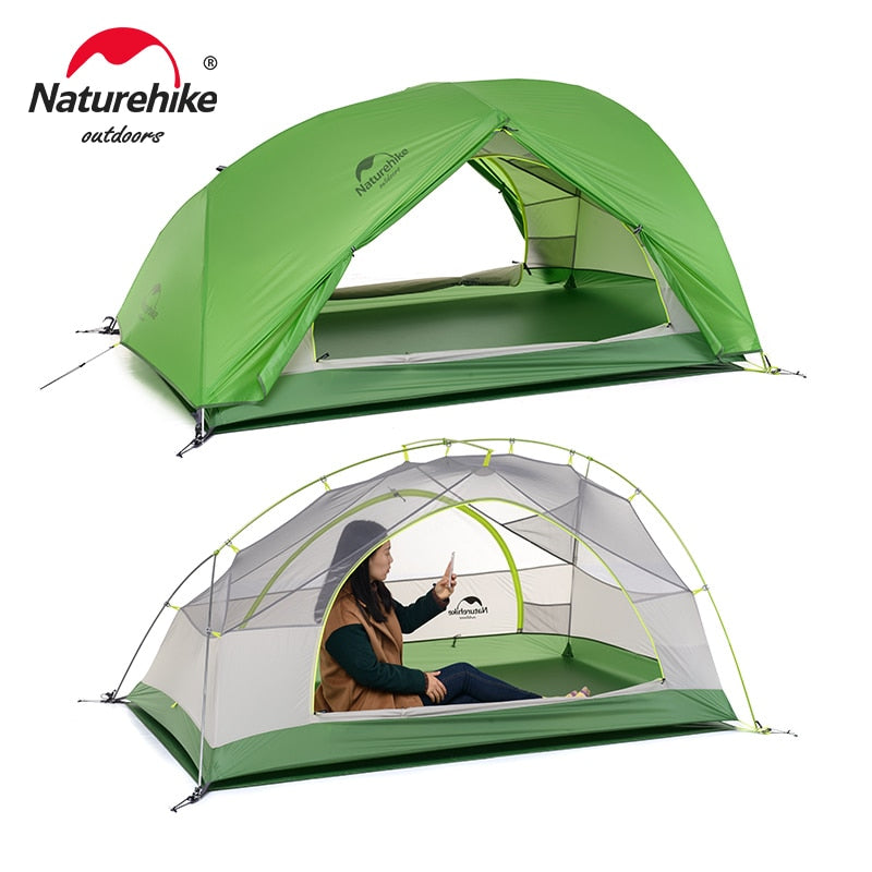 Naturehike yıldız nehir 2 çadır 2 kişi Ultralight su geçirmez kamp çadırı çift katmanlı 4 mevsim çadır açık seyahat yürüyüş çadırı