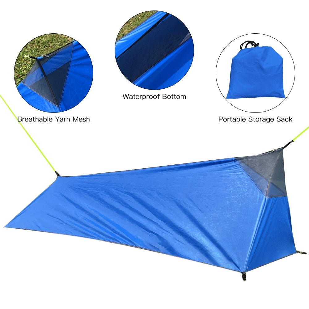 Lightweight Single Person Backpacking Tent with Net | Waterproof Sleeping Bag