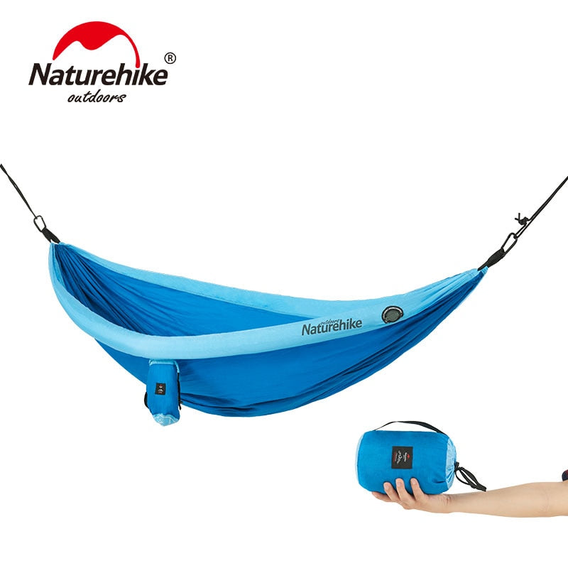 NatureHike Loiding weight 200KG 2 Person Ultralight Inflatable Camping Hammock Tent 210T Nylon Outdoor Camping Hunting Hammock