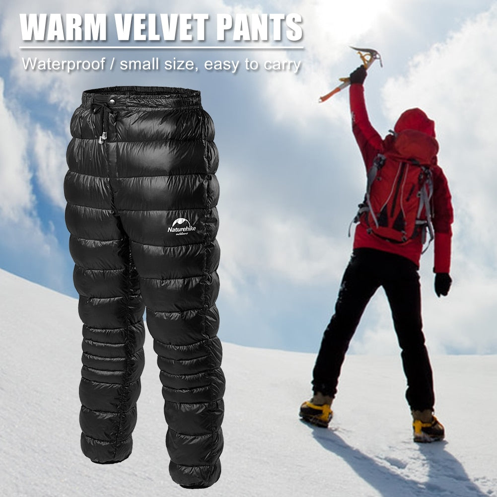 Naturehike Windproof Winter Warm Packable Down Pants | Storage Bag