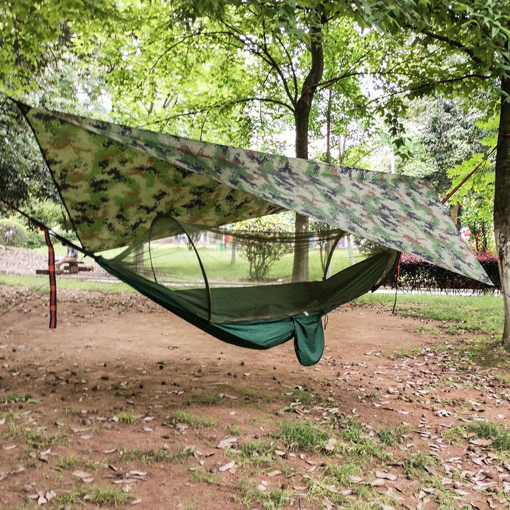 Automatic Quick Open Mosquito Net Hammock Tent With Waterproof Canopy