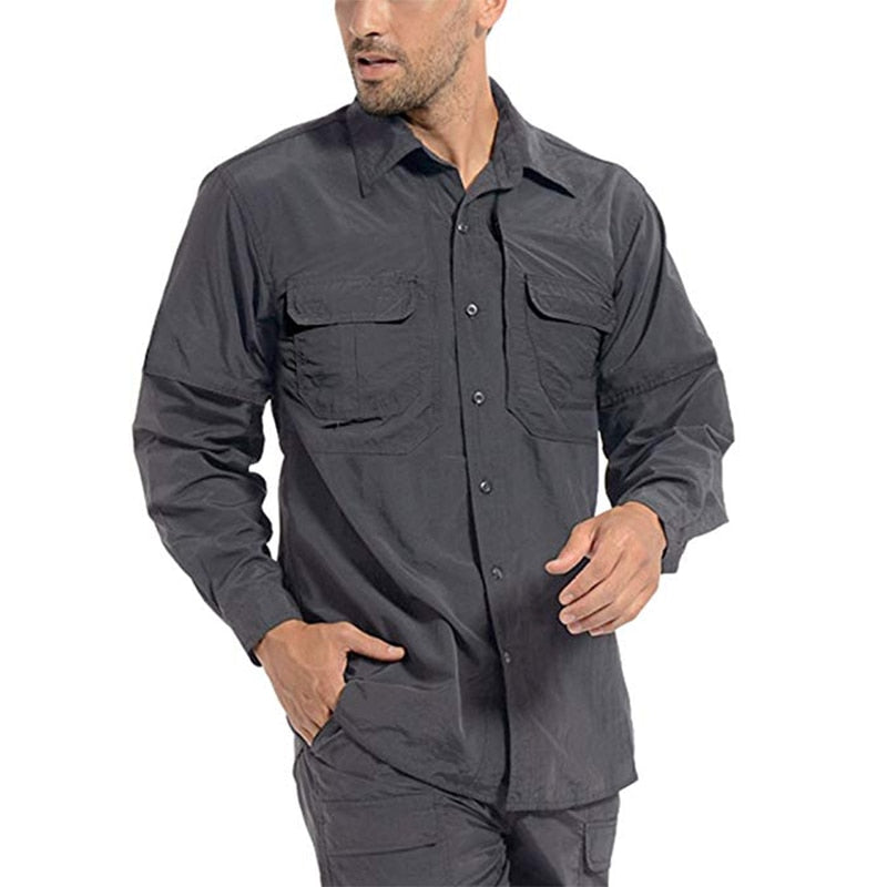 TACVASEN Men Quick Dry Tactical Long Sleeve Shirts With Pockets – Sweat  Country