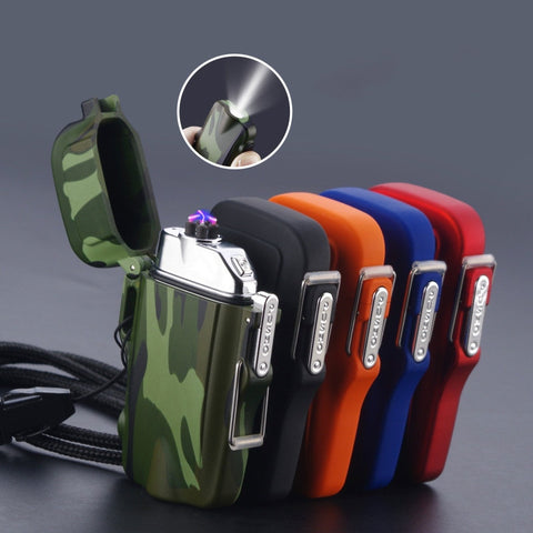 Outdoor Camouflage Waterproof USB Camping Lighter Electric Windproof