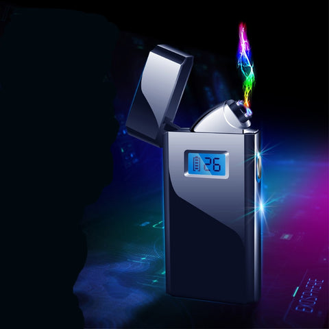 2020 dual Outdoor flameless metal rechargeable double arc plasma metal USB Charging Electric lighter
