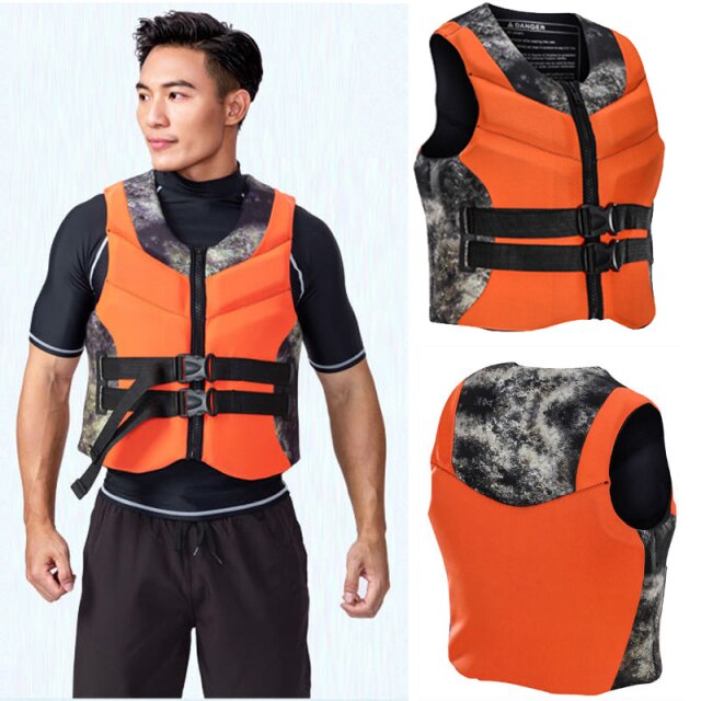 CE Approved Neoprene Adults Life-jacket Aid Vest Kayak Ski Buoyancy Fishing Watersport Universal Windsurf Surf Swim Boating