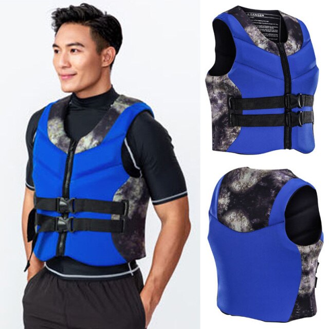 CE Approved Neoprene Adults Life-jacket Aid Vest Kayak Ski Buoyancy Fishing Watersport Universal Windsurf Surf Swim Boating