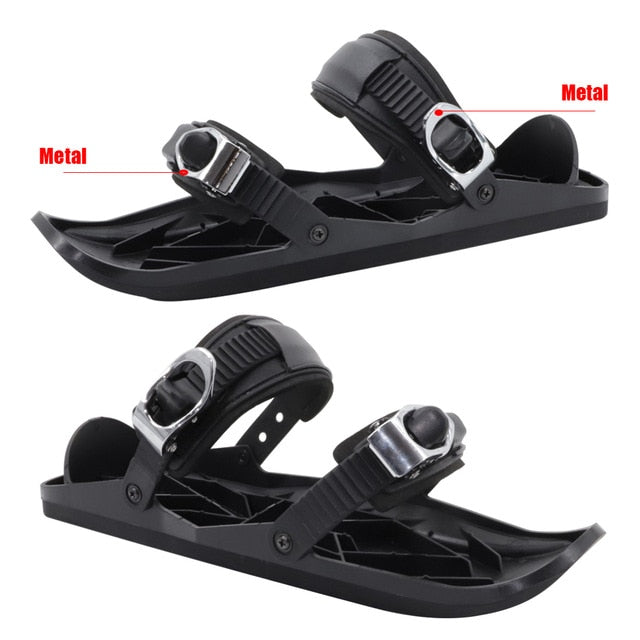 Mini Skiboard Snowblades | Adjustable Strap