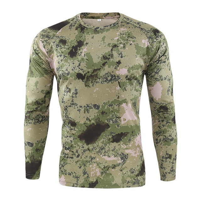 Military Camouflage Long Sleeve T-shirt for Men