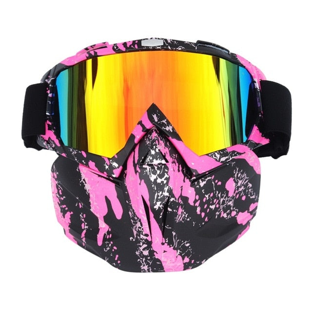 Snowboard Mask with Detachable Winter Ski Goggles