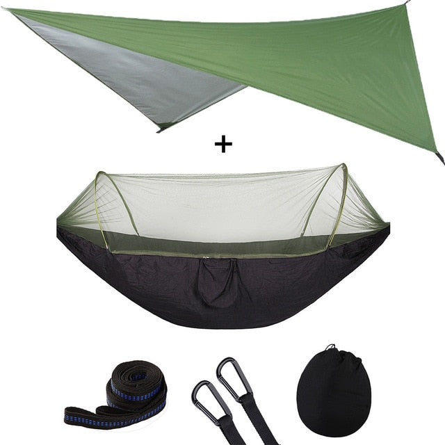 Automatic Quick Open Mosquito Net Hammock Tent With Waterproof Canopy