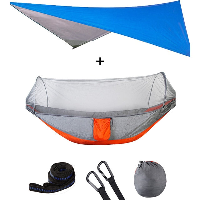 Automatic Quick Open Mosquito Net Hammock Tent With Waterproof Canopy