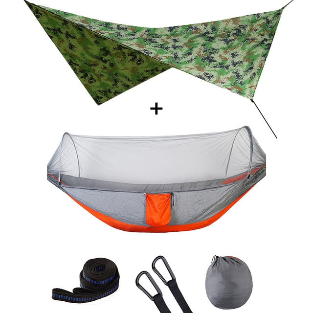 Automatic Quick Open Mosquito Net Hammock Tent With Waterproof Canopy